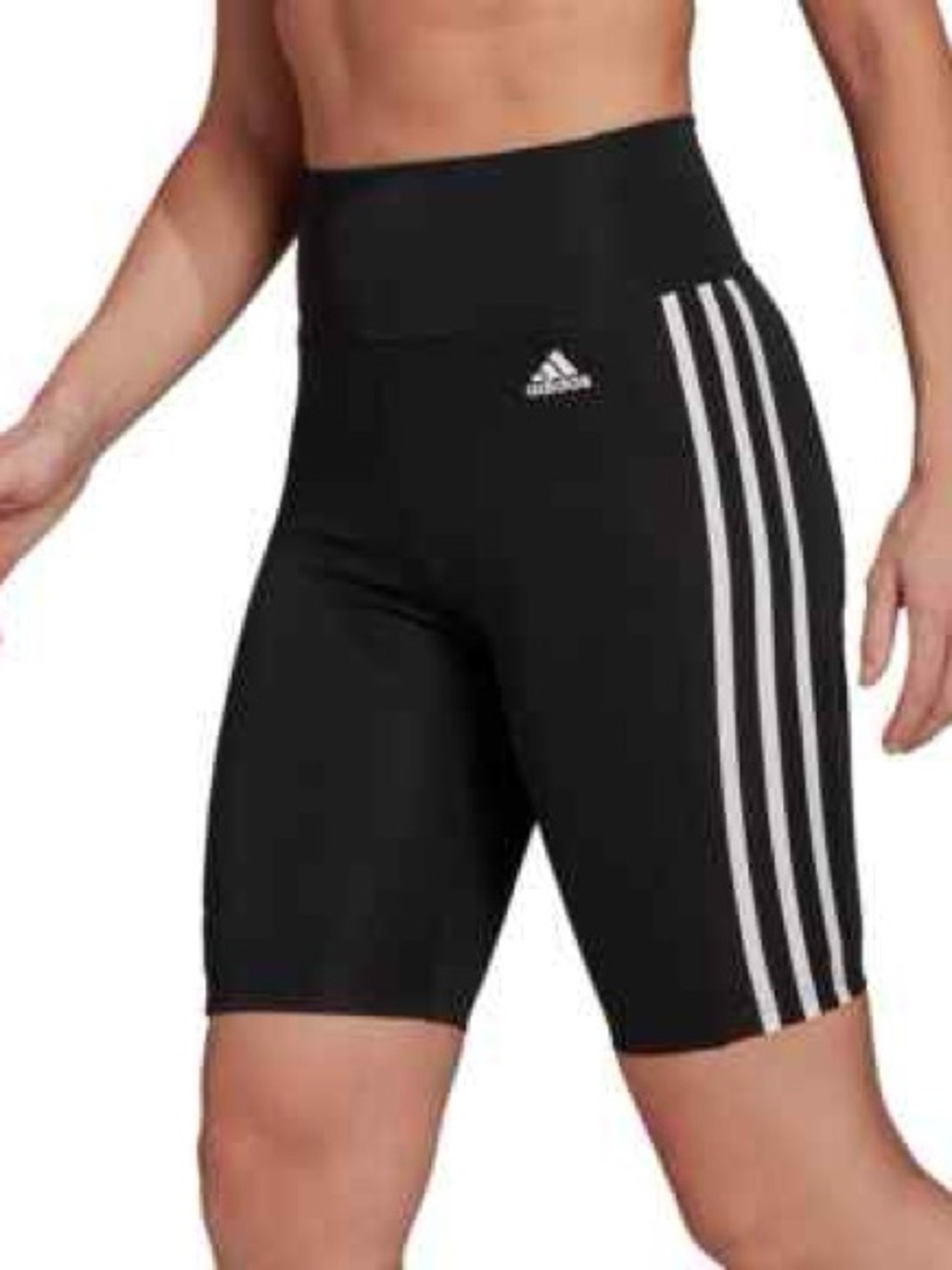 adidas Black High-Rise 10 inch Bike Shorts